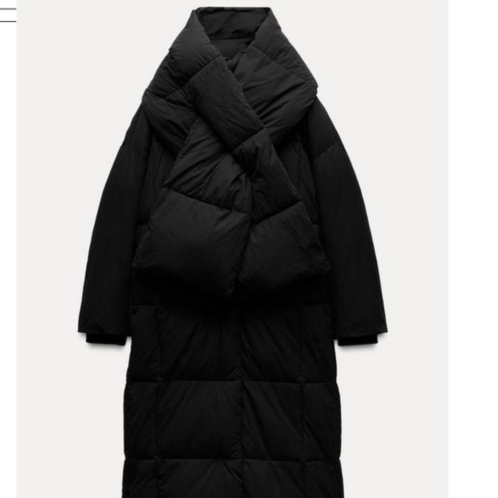 ZARA Padded Anorak Coat with Scarf (NWT)